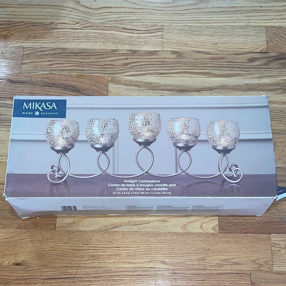 Mikasa Mosaic Glass Tealight Holder Set